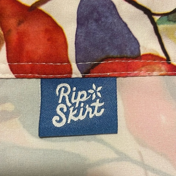 RipSkirt Playa Wildflower Watercolor Length 2 Wrap Skirt Floral Print Size Large - Picture 7 of 9